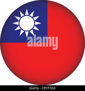 Flagge Runde Form Stock Vektor