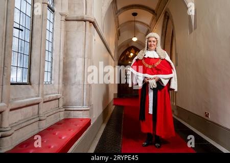 Die neue Lord Chief Justice, Dame Sue Carr, an den Royal Courts of Justice im Zentrum Londons. Bilddatum: Montag, 25. September 2023. Stockfoto