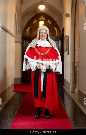 Die neue Lord Chief Justice, Dame Sue Carr, an den Royal Courts of Justice im Zentrum Londons. Bilddatum: Montag, 25. September 2023. Stockfoto