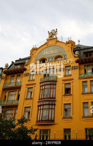 Grand Hotel Europa, Nove Mesto, Prag, Tschechische Republik. Stockfoto