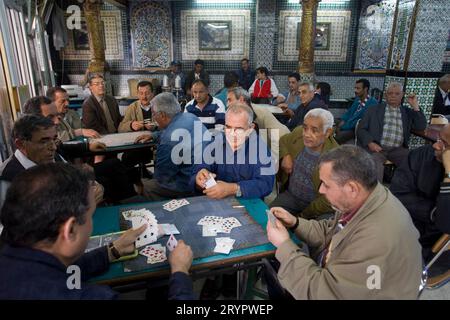 Spielkarten in Tunesien Stockfoto