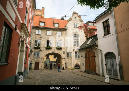 Das schwedische Tor in Riga, Lettland Stockfoto
