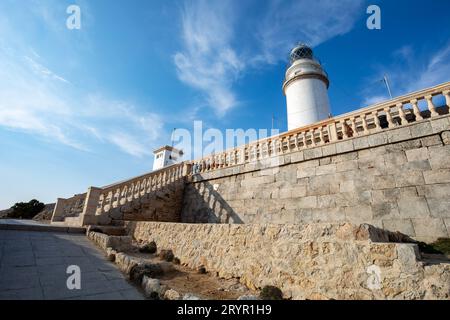 Leuchtturm am Cape Formentor an der Küste von Nord-Mallorca, Spanien Stockfoto