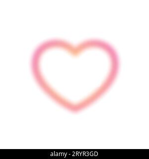 Abstrakte, verschwommene Verläufe, Herz- und Blumenset. Kollektion mit Grafikelementen in sanften Farben. Y2K Ästhetik Aura. Vektor-isolierte Darstellung Stock Vektor