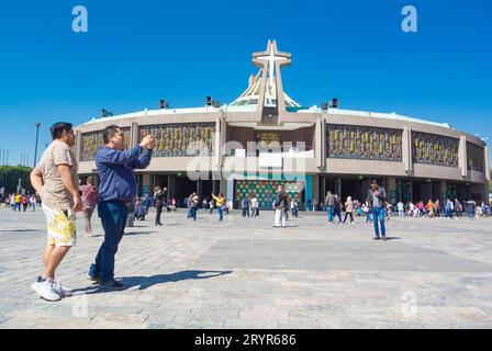 Mexiko-Stadt, CDMX, Mexiko, Basílica de Nuestra Señora de Guadalupe, Insigne y Nacional Basílica de Santa María de Guadalupe. Nur redaktionell. Stockfoto