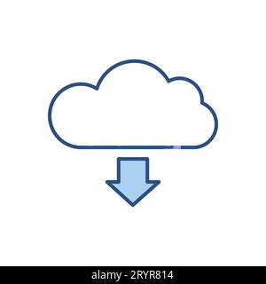 Vektorsymbol für Cloud-Speicher Stock Vektor