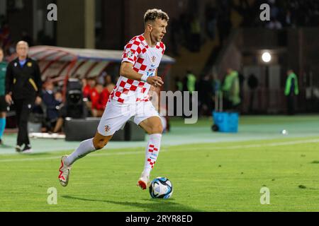 Der kroatische Fußballstar Ivan Perisic im Spiel Armenien gegen Kroatien Stockfoto