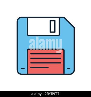 Vektorsymbol für Floppy Disk Line Stock Vektor