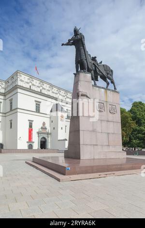 Vilnius, Litauen, 13. AUGUST 2023. Denkmal für Großherzog Gediminas Stockfoto