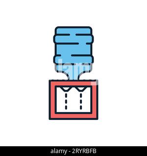 Vektorsymbol zum Wasserkühler Stock Vektor