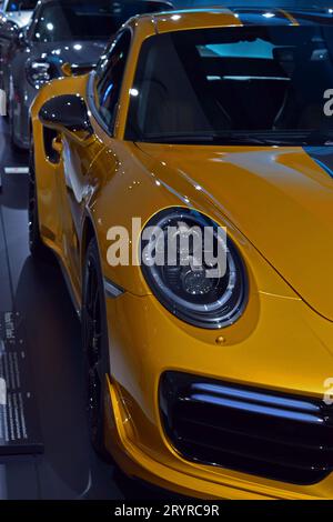 Schöner exklusiver Porsche 911 Turbo S aus dem Porsche Museum in Stuttgart Stockfoto