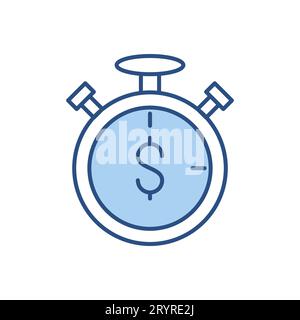 Das Vektorsymbol „Zeit ist Geld“ Stock Vektor