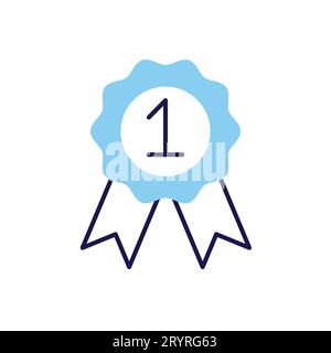 Symbol für Vektorenabzeichen mit Farbbändern Stock Vektor