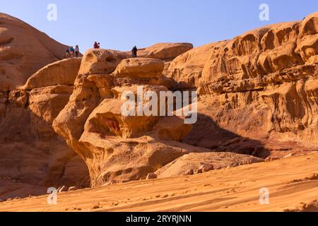 Burdah Rock Bridge, Wadi Rum, Jordan Stockfoto