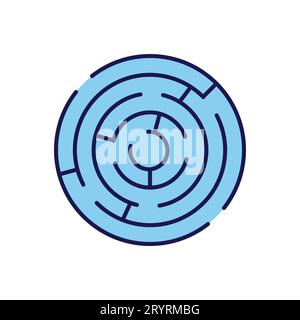 Labyrinth-bezogenes Vektorsymbol Stock Vektor