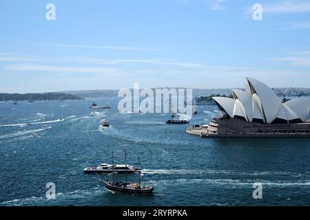 Kirribilli zum Circular Quay - internationaler Flottentag im Hafen von Sydney, Sydney, Australien Stockfoto