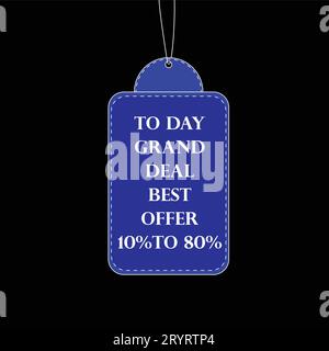 Preisschild. Etikett mit dem besten Angebot, Rabatt in Prozent, Preisnachlass für günstige Einkäufe. Vektorillustration auf weißem Hintergrund. Preisschild-Symbol Stock Vektor