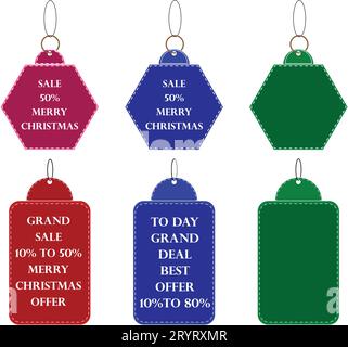 Preisschild. Etikett mit dem besten Angebot, Rabatt in Prozent, Preisnachlass für günstige Einkäufe. Vektorillustration auf weißem Hintergrund. Preisschild-Symbol Stock Vektor