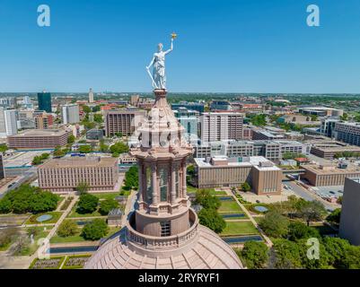 Luftaufnahme Des Texas State Capitol In Austin Texas Stockfoto