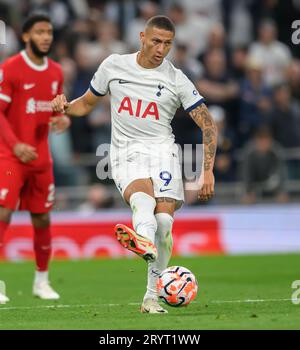 London, Großbritannien. September 2023 30. 30. September 2023 - Tottenham Hotspur gegen Liverpool - Premier League - Tottenham Hotspur Stadium Richarlison von Tottenham Hotspur gegen Liverpool. Picture Credit: Mark Pain/Alamy Live News Stockfoto