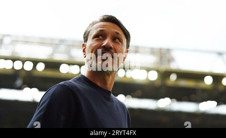 firo: 23.09.2023, Fußball, 1. Liga, 1. Bundesliga, Saison 2023/2024, BVB, Borussia Dortmund - VfL Wolfsburg 1:0 Trainer Niko KOVAC, Wolfsburg, Portrait, Stockfoto