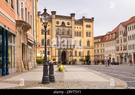 Marktplatz in Zittau. Deutschland Stockfoto