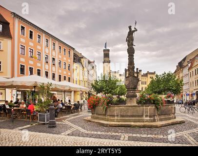 Marktplatz in Zittau. Deutschland Stockfoto