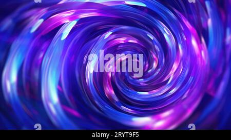 Holographischer Neon Swirl Hintergrund Stockfoto