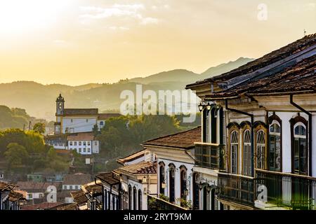 Berühmte historische Stadt Ouro Preto in Minas Gerais Stockfoto