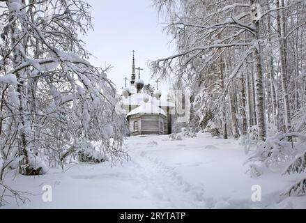 Kirche von St. Alexander Svirsky an Maselga Dorf. Kargopol Bezirk. Arkhangelsk. Russland Stockfoto