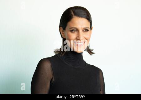 Rom, Italien, 02. Oktober 2023 - Giulia Bevilacqua nimmt an einem Fototermin für den Film „Volevo un figlio maschio“ im Hotel Le Meridien Visconti in Rom Teil. Credits: Luigi de Pompeis/Alamy Live News Stockfoto