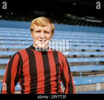 Dateifoto vom 01.04.1969 von Francis Lee aus Manchester City. Der ehemalige Manchester City-Spieler und Vorsitzende Francis Lee ist im Alter von 79 Jahren gestorben. Ausgabedatum: Montag, 2. Oktober 2023. Stockfoto