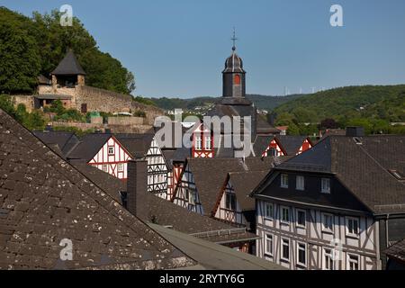 Blick auf die Altstadt von Dillenburg, Hessen, Deutschland, Europa Stockfoto