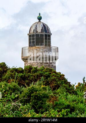 Oktober 1823-2023. Wunderschöner Herbstblick auf den 200 Jahre alten Leuchtturm Tayport Low (West Common, East Lighthouse) in Fife, Schottland Stockfoto