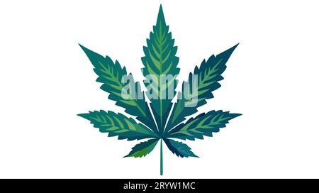 Symbolzeichen für Cannabisblätter. Vektor-Marihuana-Symbol auf weißem Hintergrund Stock Vektor