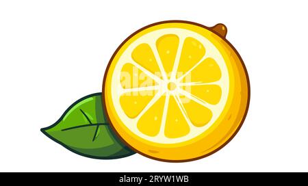 Frische Zitronenfrüchte, Sammlung von Vektorgrafiken. Stock Vektor