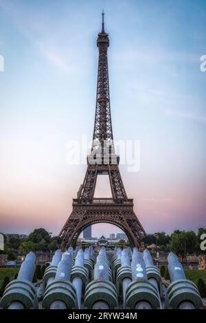 Eiffelturm vom Trocadero Stockfoto