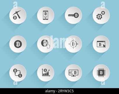 bitcoin-Vektorsymbole Stock Vektor