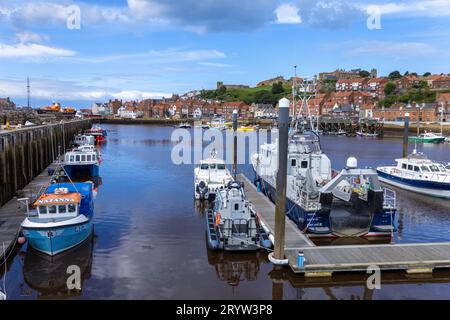 Hafen von Whitby, North Yorkshire, UK Stockfoto
