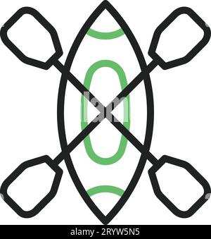 Vektorbild des Kanusymbols. Geeignet für Webanwendungen und Druckmedien für mobile Anwendungen. Stock Vektor