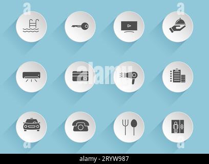 Hotelvektorsymbole Stock Vektor