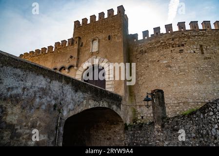 Details zur Burg Lancellotti, erbaut im 13. Jahrhundert, Lauro Avellino Stockfoto