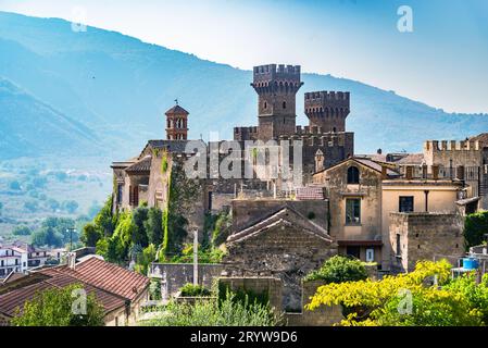 Details der Burg Lancellotti, erbaut im 13. Jahrhundert in Lauro Avellino Stockfoto