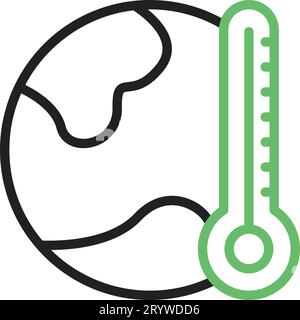 Vektorbild des Symbols für globale Erwärmung. Stock Vektor