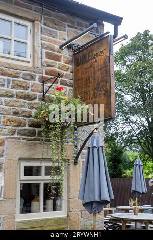 Barley Mow Pub, Restaurant und Hotel im Dorf Lancashire Barley, beliebt bei Spaziergängen in Pendle Hill, Lancashire, England, Großbritannien Stockfoto