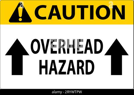 Vorsichtshinweis „Gefahr Durch Überkopf“ Stock Vektor