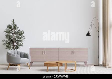 Großes weißes Living room.interior Design Stockfoto