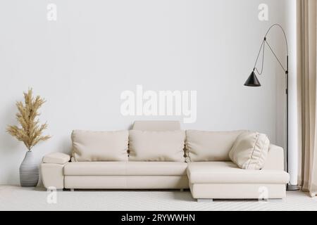 Großes weißes Living room.interior Design Stockfoto