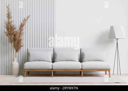 Großes weißes Living room.interior Design Stockfoto