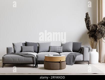 Großes weißes Living room.interior Design Stockfoto